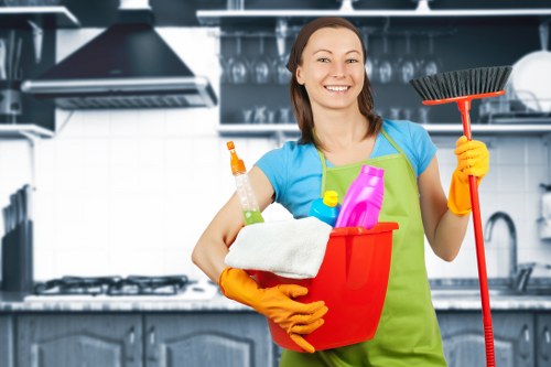 Person mopping a hardwood floor