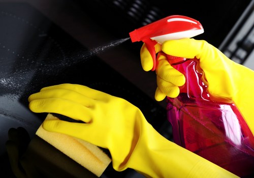 Professional technicians preparing to clean an oven